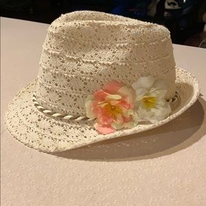 Lace detail fedora.